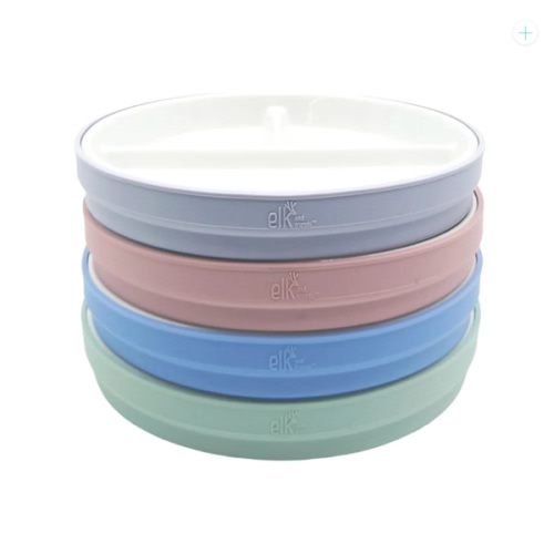 7.8"/20cm Porcelain White Divided Plates with Silicone Sleeves