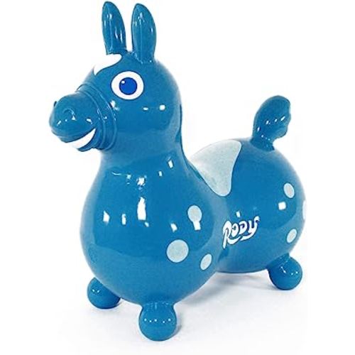 GYMNIC - Rody Bounce Horse, Hopping Ride on Horse for Toddler, Inflatable Horse, Bouncy Animals for Toddlers and Children, Outdoor Toys, Teal