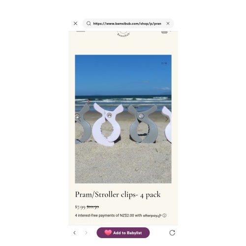 Pram Stroller Clip pack of 4 — Bamsibub®