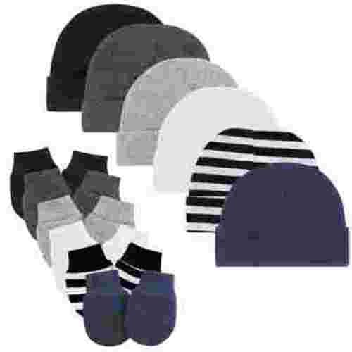 American Trends Baby Hats 0-6 Months Toddler Hat and Mittens for Newborn Baby Girls Baby Beanie Cotton Cap 6 Mix-color 0-6 Months