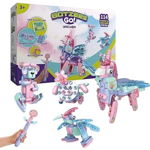 Amazon.com: BOTZEES GO! Unicorn Toys, Unicorn Robots for Kids, Building & Electric Remote Control Toys, STEM Learning Toys for Kids Ages 3+, Girls Toys, with RC Magic Stick, App Based : Toys & Games