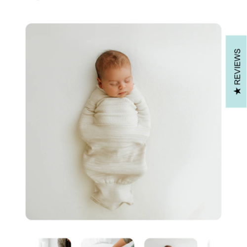 Bamboo Beige Swaddle Sleep Sack - Small (6-12 pounds)