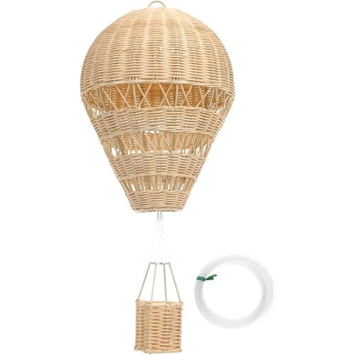 Alipis Natural Rattan Woven Hot Air Balloon Decor Delicate Kids Room Rattan Craft