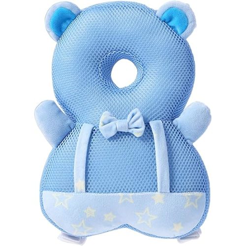 Baby Walker Head Protector Toddler Adjustable Baby Head Protection Backpack Wear Safety Pad (Bear)
