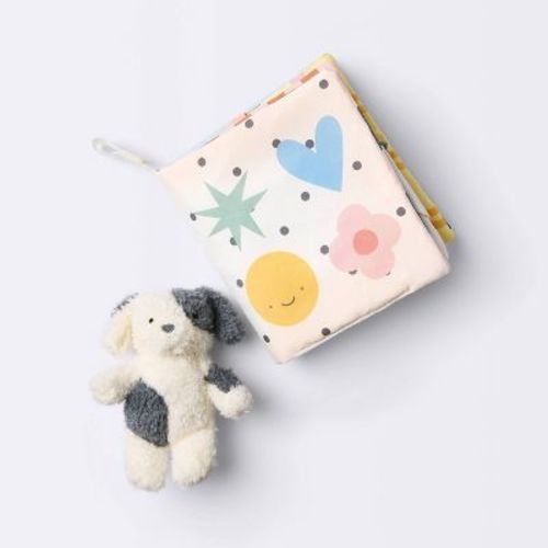 Interactive Soft Book and Plush Toy - Playtime Puppy - Cloud Island™: Sensory Development, Baby Learning Toys