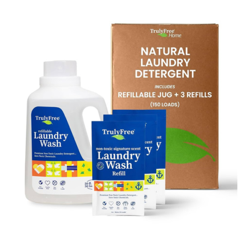 Laundry Detergent for Sensitive Skin | Gentle & Safe for Baby Clothes | Plant-Based | 3 Pack Refill Powder| Easy to Dissolve to Create a Liquid| Signature Wash Scented (150 Loads)