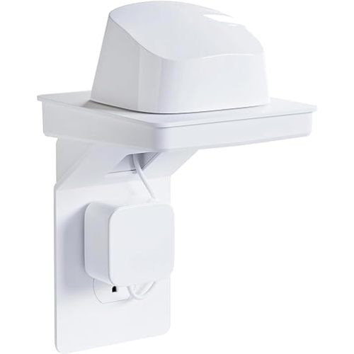 ECHOGEAR Outlet Shelf for Standard Outlets - Next-Gen Design with Built in-Cord Storage & Room for Bulky Plugs - Quick Install with Included Hardware