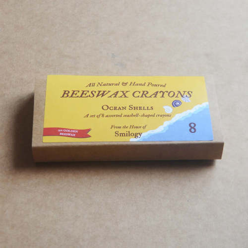 Smilogy Natural Beeswax Ocean Seashell Crayons Set of 8 - Multicolour Crayons | Garmentory