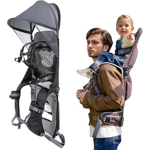 WIPHA Hiking Backpack Carrier,Lightweight Toddler Shoulder Carrier with Sun Shade, Saddle Toddler Backpack for Kids 6 Months to 4 Years Old