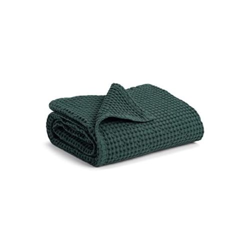 Simka Rose Waffle Baby Blanket, Hunter