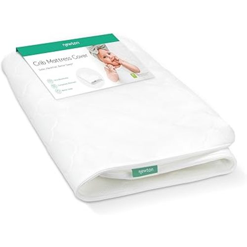 Newton Baby Waterproof Extra Cover | Ultra-Breathable Proven to Reduce Suffocation Risk, Fits Original and Waterproof Newton Crib Mattress, Safe, Machine Washable, Non-Toxic - White (Cover ONLY)