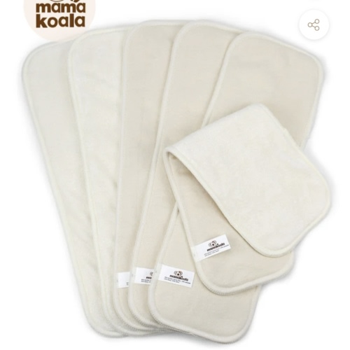 6-Layer Bamboo Hemp Cotton Cloth Diaper Insert - Night Time Solution (6 pack)