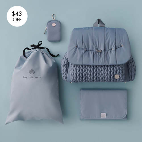 Levy Backpack Ash Blue Mother’s Day Set