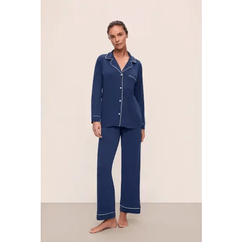 Navy Gisele TENCEL™ Modal Long PJ Set – Eberjey