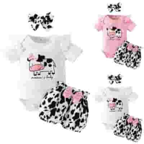 eczipvz 3 Months Baby Girl Clothes Romper Shorts Set Floral Summer Outfits Cute Baby Clothes Girl Pink,0-3 Months