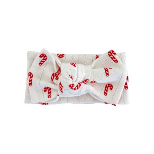 Candy Cane / Organic Pointelle Bow – SpearmintLOVE