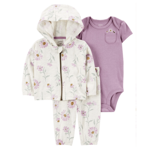 Baby 3-Piece Floral Little Jacket Set