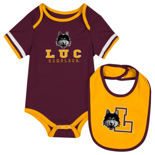 Loyola University Chicago Infant's Ramblers Bodysuit Bib Set