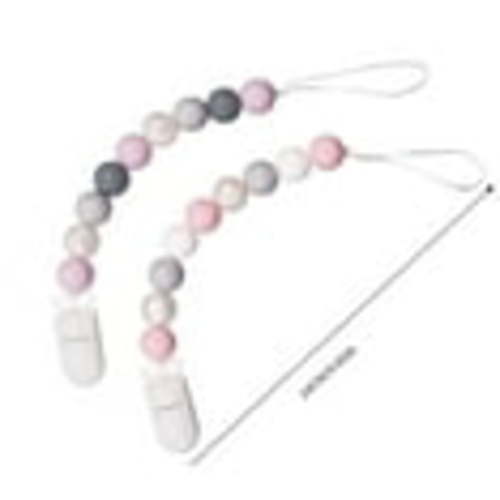 2 Pcs Pacifier Clips, Silicone Holder for Baby’S Binky & Teething Toys, Neutral Baby Paci Clips Boys & Girls, Binky Clips Pacifier Straps Chain for Toys Teethers