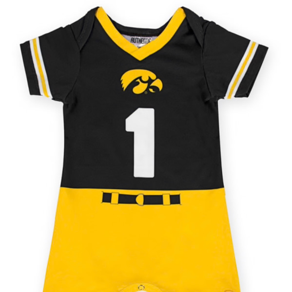 Baby BLACK Iowa Hawkeyes Palmer One Piece - 54300141