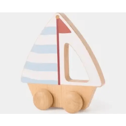 Wooden Push Toy Sail Boat – Elegant Baby