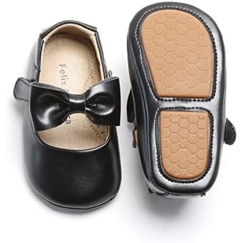 Soft Sole Baby Dress Shoes - Infant Baby Walking Shoes Moccasinss Rubber Sole Crib Shoes.