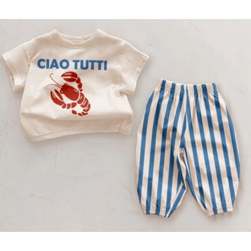 CIAO TUTTI Baby 2-Piece Lobster T-Shirt Pants Set