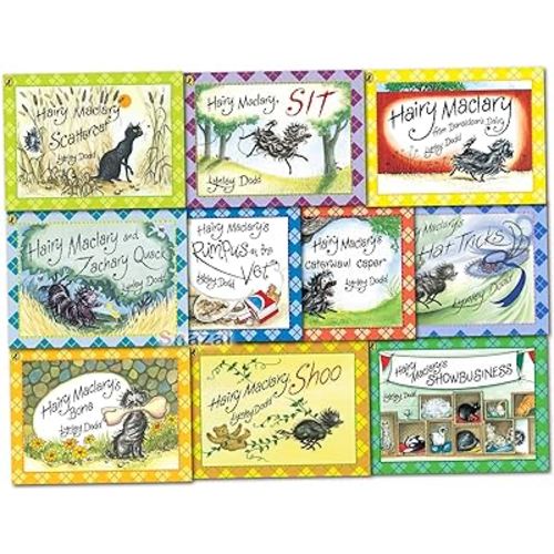 Hairy Maclary 10 Books Collection Set Pack RRP £59.90 (Hairy Maclary from Donaldson's Diary, Rumpus at the Vet, Hairy Maclary's Show business, Hairy Maclary's Caterwaul Caper, Scattercat, Za