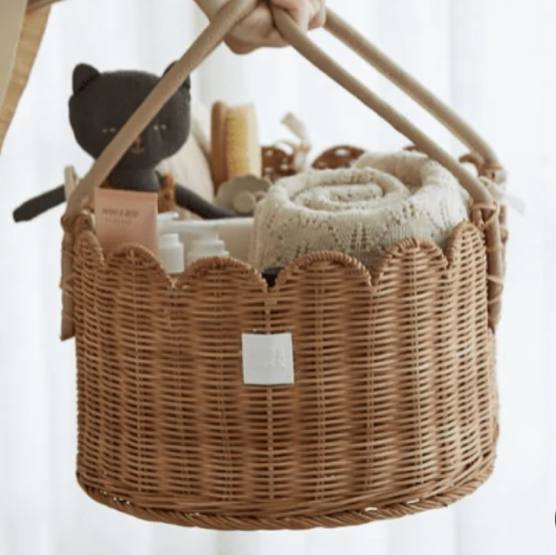 Bebe Bask Poppy Diaper Caddy Mocca