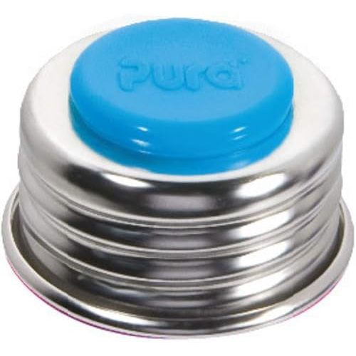Pura Stainless Universal Lid - Plastic Free, BPA Free, Reusable Eco-friendly & Compatible w/All Pura Bottles - Aqua
