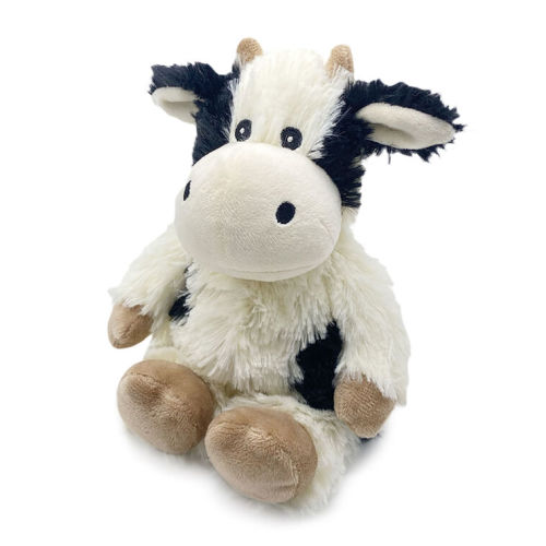 Intelex Warmies Black and White Cow Scented Stuffed Animal, 9"