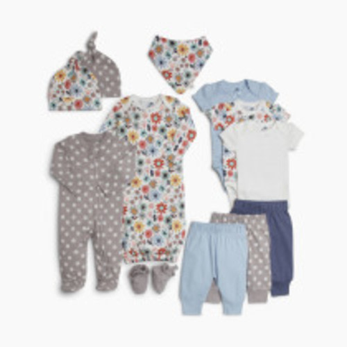 Small Story 12-Piece Essentials Layette Set - Dusty Floral, 0-3 M