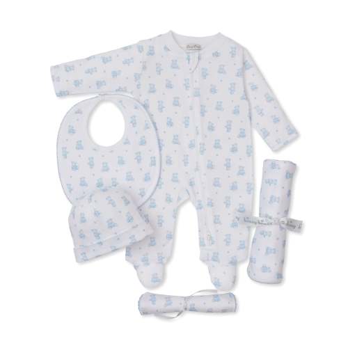 Teddy Bears Blue 5pc Gift Set w/ Gift Box