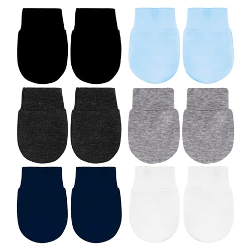 toresper No Scratch Baby Mittens Newborn Infant Toddler Mittens Soft Elastic Wrist Gloves Mitten for 0-6 Months Boys Girls