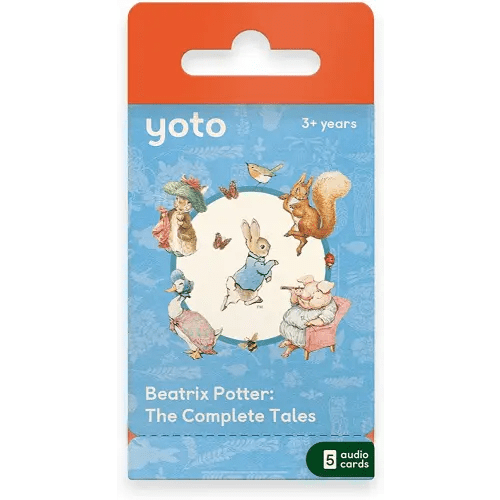 Yoto Beatrix Potter: The Complete Tales – 5 Kids Audio Cards for Use with Player & Mini All-in-1 Audio Player, Educational Screen-Free Listening with Fun Playtime Bedtime Travel Stories, Ages 3+