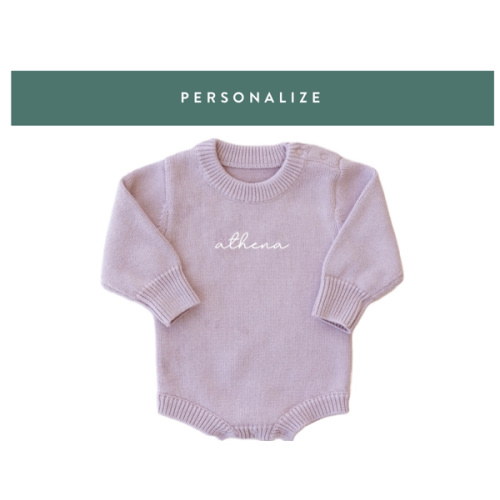 Personalized Printed Knit Sweater Bubble | Solid