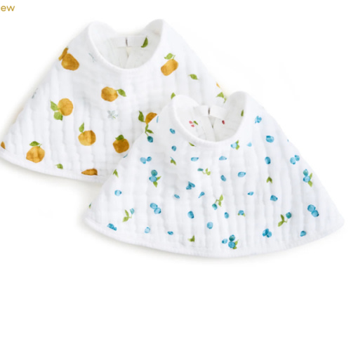aden + anais Organic Cotton Muslin Oversized Burpy Bib in Fresh Fruit