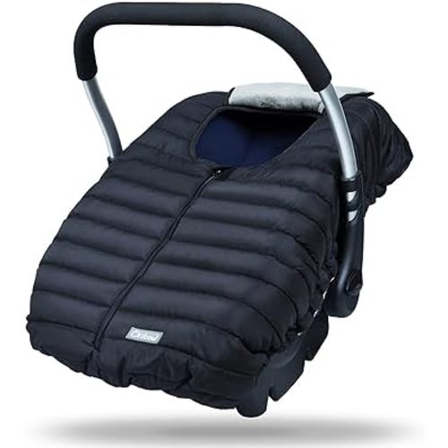 Orzbow Enfant Car Seat Covers - Cocoon Baby Cover for Boys & Girls, Rain & Snow Repellent, Breathable Windproof, Winter Protector, Center Zipper, Universal Fit for Infant Car Seat (0-12M), Black