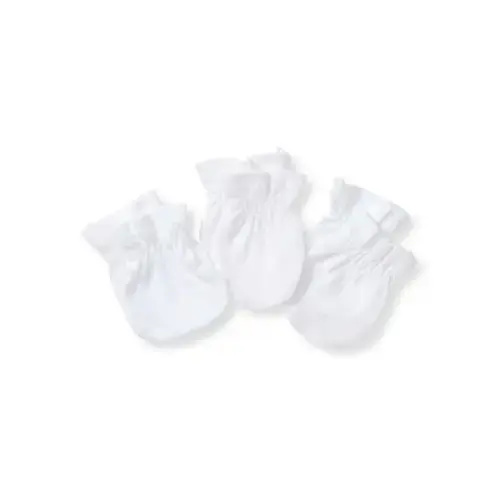 Burt's Bees Baby Baby Girls' Mittens, No-Scratch Mitts, 100% Organic Cotton, Set of 3