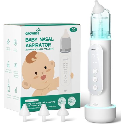 5-Level Electric Baby Nasal Aspirator with Auto-Clean & Music-Light