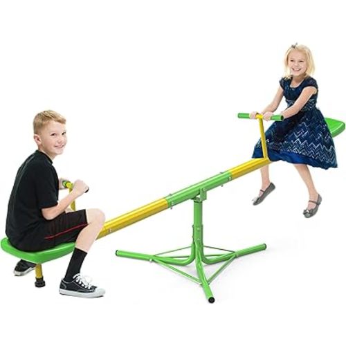 Teeter Totter for Kids, Sit and Spin Seesaw for Toddlers Age 3-9, Heavy Duty 2025 Upgraded Model for Indoor and Outdoor,360 Degree Rotation Seesaw, Outside Toys, Safety Certified