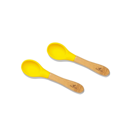 Bamboo Baby Spoons - BLW Infant Self Feeding Single Spoon | Wide