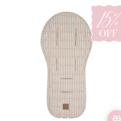 Natural Stripe Universal Linen Pram Liner