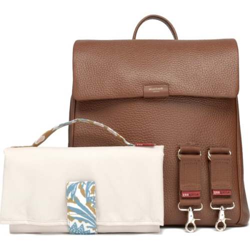 St James Leather Backpack, Tan - Storksak | Maisonette