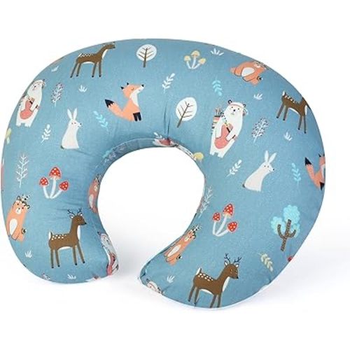 Nursing Pillow,Breastfeeding Pillows for Mom, Easy Clean Removable Cover, Breast Feeding Pillow with Breathable Filling, Tummy Time, Sitting Support (Animals)