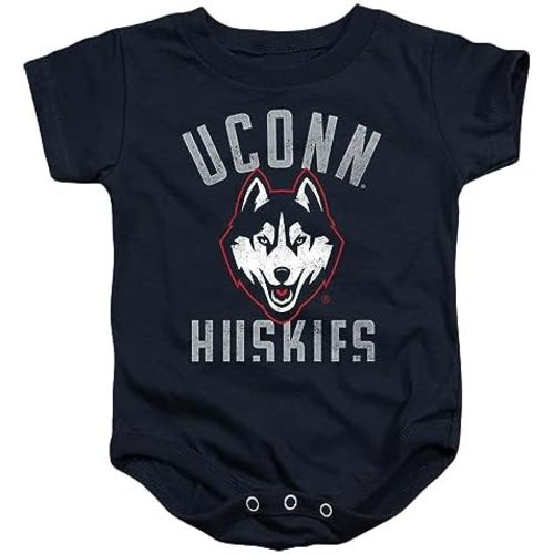 University of Connecticut Official Huskies Logo Unisex Infant Snap Suit for Baby