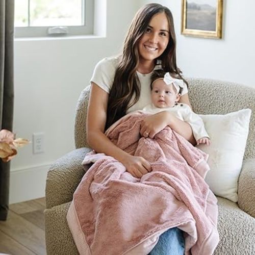 Saranoni Receiving Blankets for Babies Super Soft Boutique Quality Lush Luxury Baby Blanket (Ballet Slipper Pink, Receiving Blanket 40" x 30")