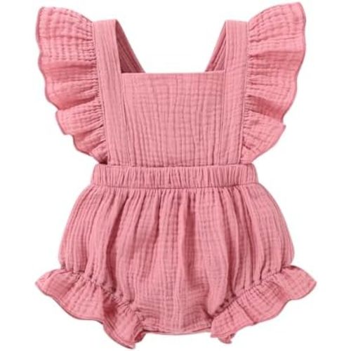 Happy Town Newborn Baby Girl Clothes Infant Summer Romper Sleeveless Floral Cute Outfits One Piece Jumpsuit Bodysuit
