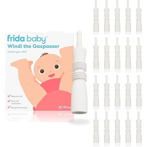 Frida Baby Windi Gas Passer | Soulagement des gaz pour bébé et des coliques, soulagement de la constipation des bébés, 10 pièces