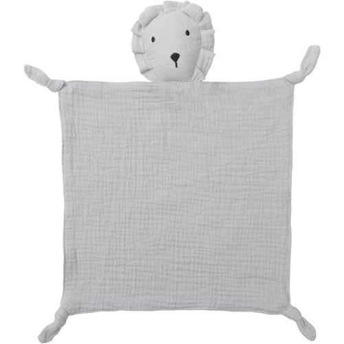 Newborn Baby Loveys Security Blanket Muslin Soft & Breathable,Muslin Cotton Lion Lovies for Baby New Born Boy Girl Unisex Baby Unique Neutral Presents for Babies Newborn Toddler